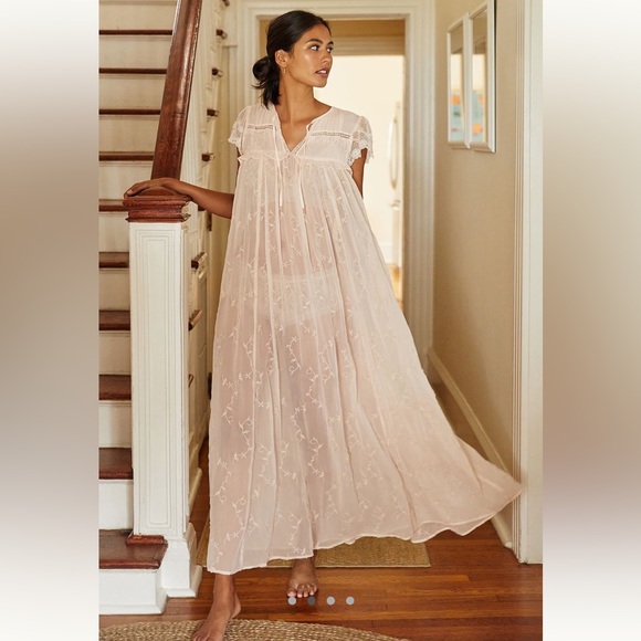 Anthropologie By Anthropologie Sheer Sleep Dress